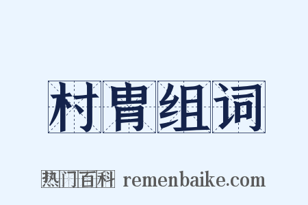 村胄组词是什么意思的图片